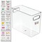 mDesign Plastic Craft Room Storage Box with Handles + 24 Labels - Clear
